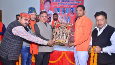 Shree Bajrang Sena Chief Hitesh Vishwakarma took out a public relations march before the elections in Uttar Pradesh