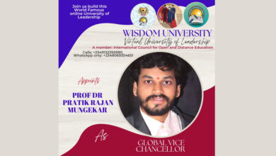 Dr.Pratik Mungekar, Global Vice Chancellor for Wisdom University, Prof.Dr.Pratik Rajan Mungekar